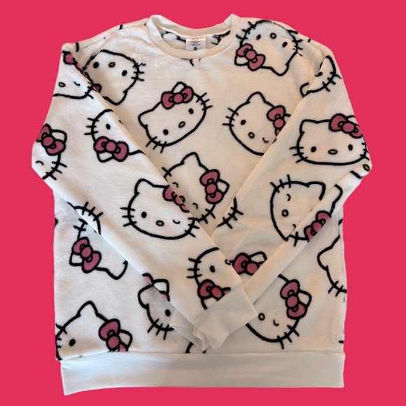 Hello Kitty Tops - Hello kitty Fuzzy sweater